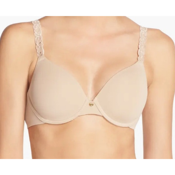Natori T-shirt bra 732080 Pure Luxe underwire tan size 32G - Picture 1 of 6